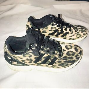 ADIDAS Torsion Leopard Tennis Shoes 6.5 ZX Flux